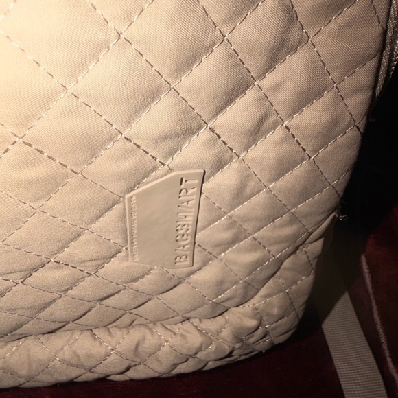 Quilted Cream Backpack - Picture 2 of 5